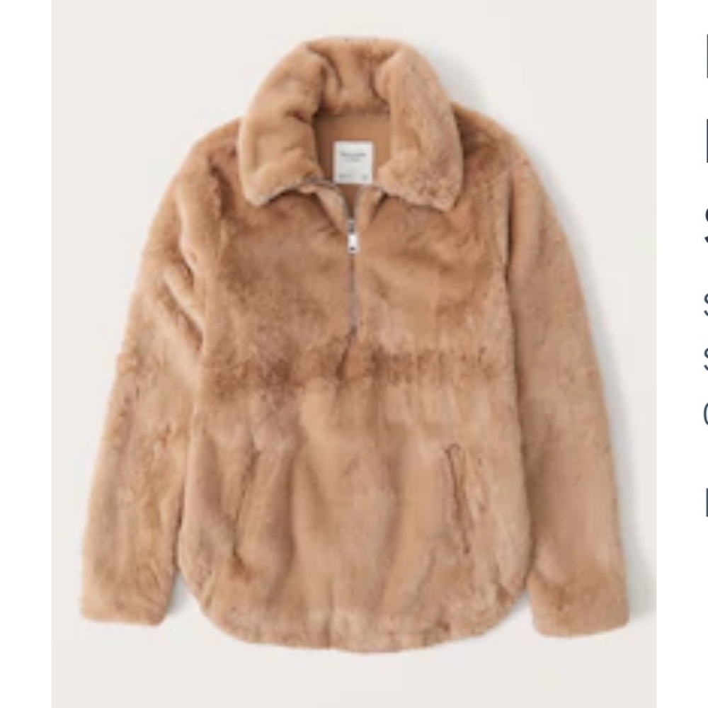 Abercrombie Half-Zip Faux Fur Sweatshirt